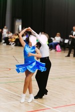 Electric Blue Juvenile Latin Dress