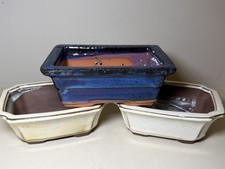 Bonsai Pots X 3 Small Ceramic