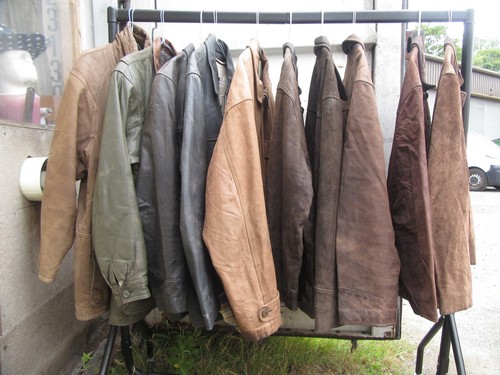 Job lot leather jackets - lot,