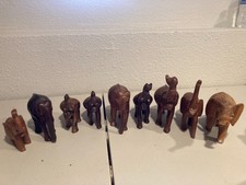 Lot of 9 Vintage Hand Carved