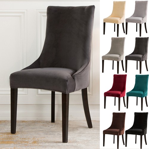 Stretch velvet wingback chair - velvet,