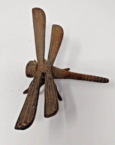 Rustic cast iron dragonfly - iron,