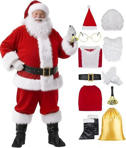 Men luxury christmas santa - men's,