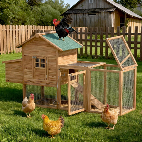 Chicken coop outdoor - chicken, coop,