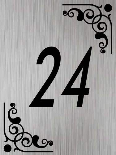 Aluminium door sign - aluminium,