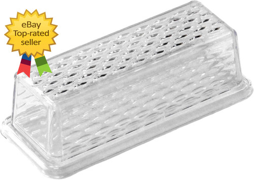 Clear plastic butter dish - dish, 7