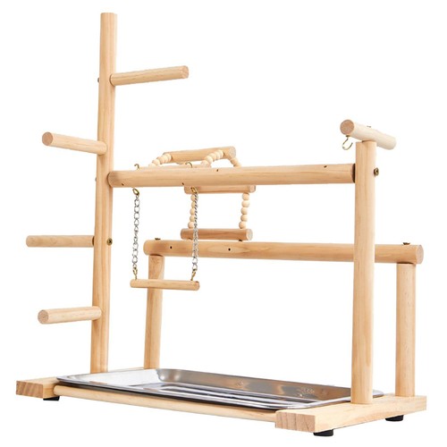 Wooden bird playground perch - wooden,