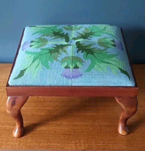 Vintage needlepoint thistle - vintage,