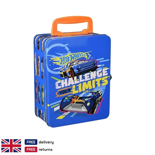 Hot wheels metal tin - tin, storage