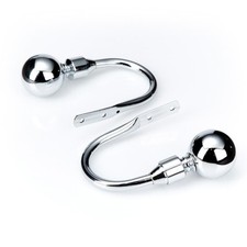 Curtain Pole Holdback Rod Tieback Hold Back Set Of 2 Metal Ball Holdbacks