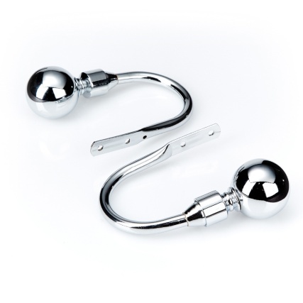 Curtain pole holdback rod - curtain,