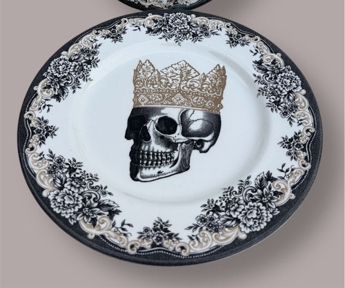 Royal stafford floral skull - royal,