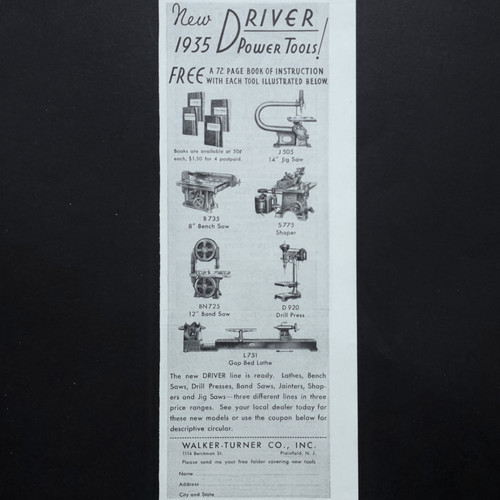 Walker turner power tools - turner,