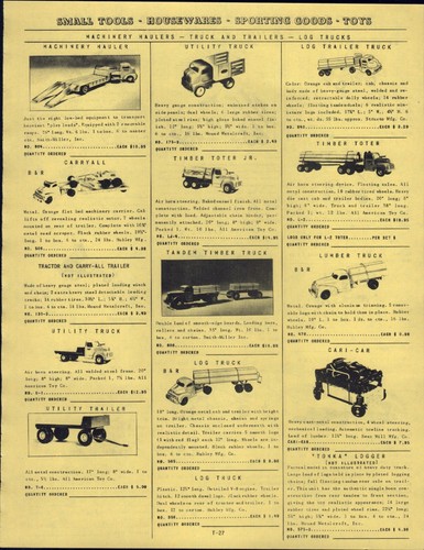 1953 paper toy truck tandem - paper, ad