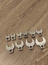 Sears Craftsman Tools USA 10pc SAE Crowfoot Wrench Set 3/8-1 Inch Vintage V NOS