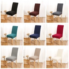 Dining Chair Seat Covers Removable Slip cover Stretch Wedding Banquet Party UK