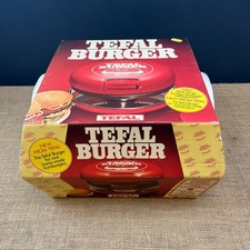 VINTAGE 1980s TEFAL ELECTRIC BURGER GRILL RETRO HOT PLATE UNUSED IN ORIGINAL BOX