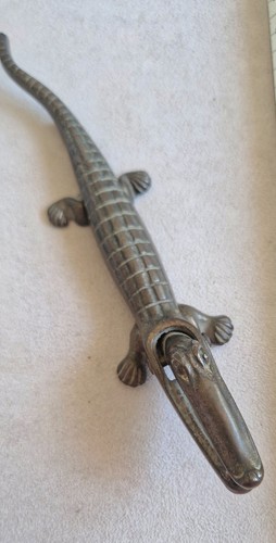 Vintage brass crocodile - vintage,