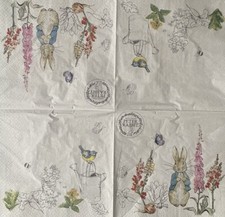 2 X Peter Rabbit Single Paper Napkins For Decoupage Art And Craft 211