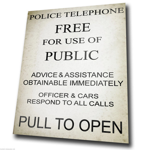 Police phone box - phone, vintage