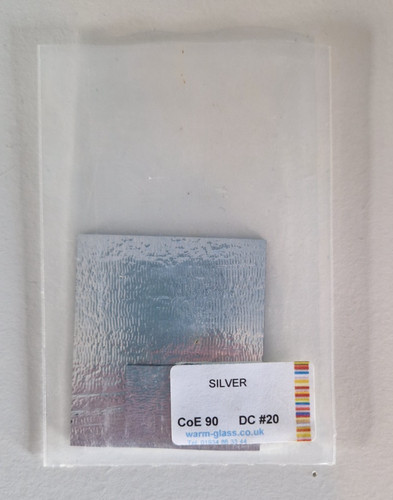 Dichroic glass silver on - silver,
