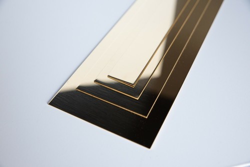 Polished brass trim - polished, strip