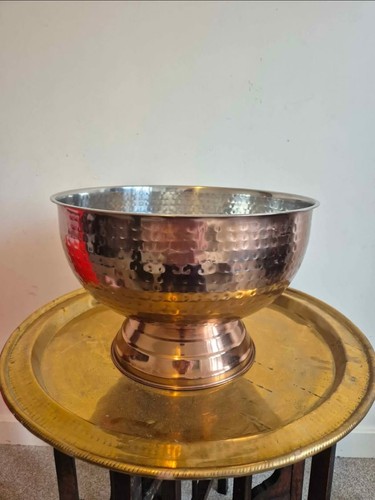 Vintage copper bowl with - vintage,
