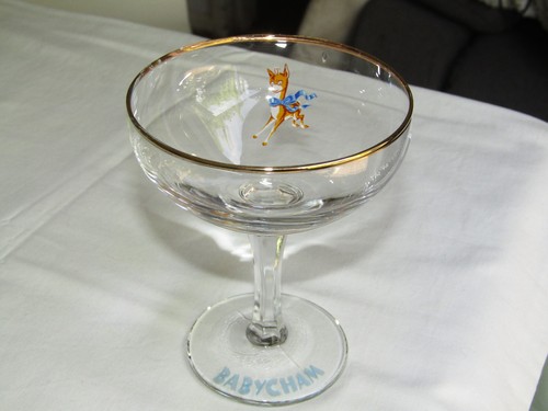 Vintage 1970s babycham glass - babycham,