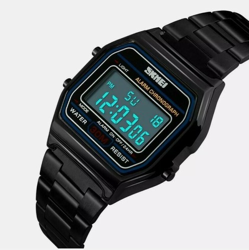 Classic black retro digital - black,
