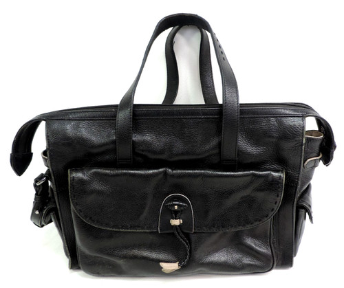 Radley black leather handbag - black,
