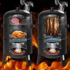 3 in 1 Smoker Burner Smoking Cabinet Grill Oven Smoker with Thermometer