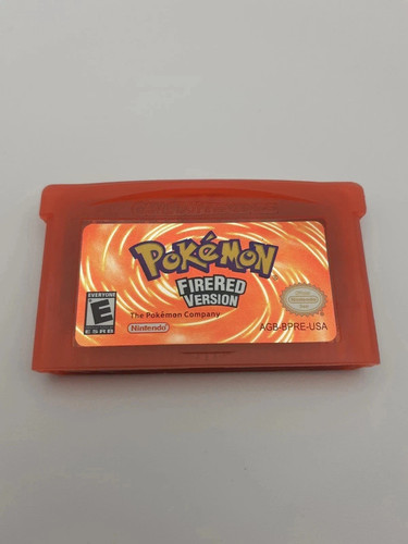 Game card fire red for - fire, pokemon