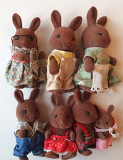 Sylvanian Families Vintage Wildwood Rabbit family of 7