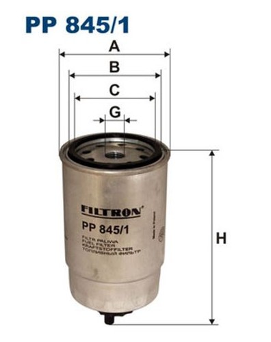 Fits filtron 845 - 845/1, fuel