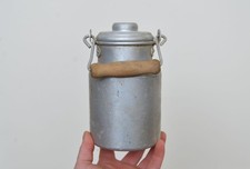 Vintage old aluminium milk