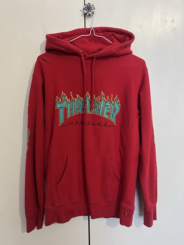 Thrasher supreme hoodie - thrasher, red