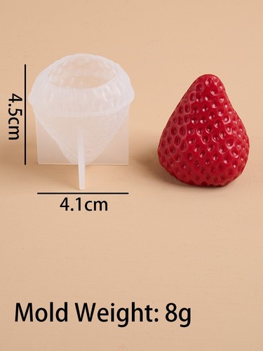 Strawberry silicone candle - 3d,