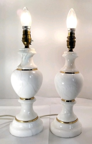 Pair marble alabaster - pair, marble/alabaster/onyx