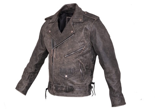 Mens distressed leather marlon - leather,