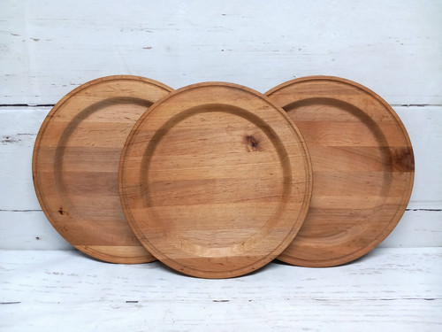 Wooden turned dinner - dinner, plates
