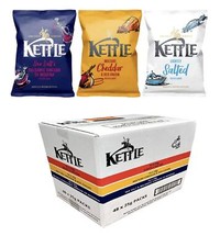 Kettle Hand Cooked Potato Chips Take Home Variety Box, 48 x 25g