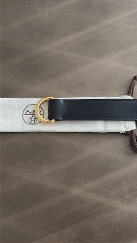 Hermès black leather - hermès, belt