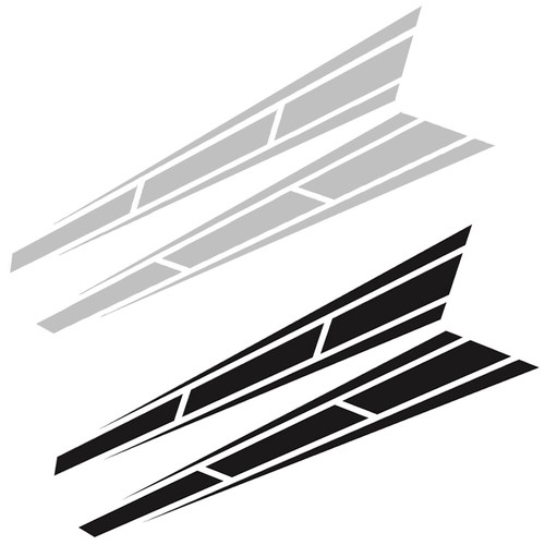 2pcs car front - 2pcs, sticker