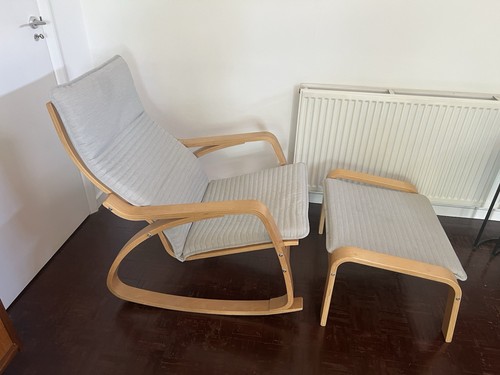 Ikea poang natural rocking - natural,