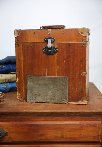 Antique wood tool box - tool,