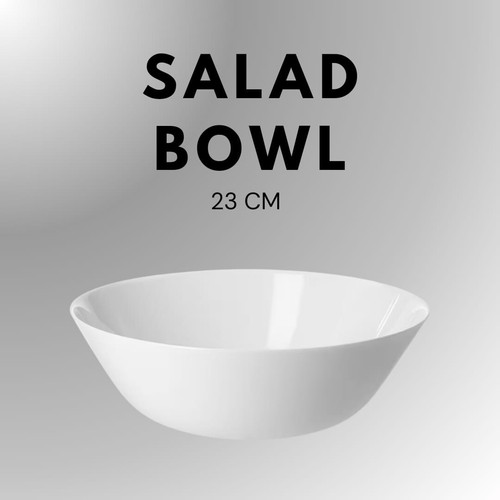 White serving salad bowl - serving,