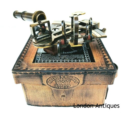 Antique sextant leather - antique,