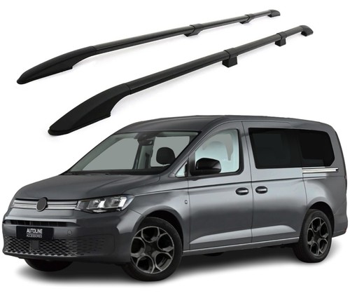 Black aluminium roof bars side - aluminium,