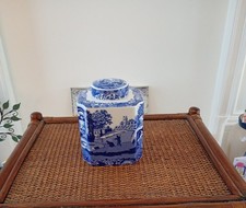 Spode Blue Italian Tea Caddy
