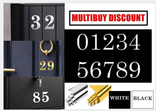 9cm numbers silver - numbers, gold